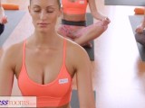 FitnessRooms Groups Yoga Session Ends With A Sweaty Creampie